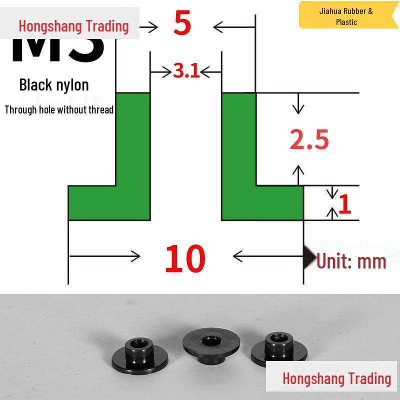 Step T-Shaped Nylon Insulating Bushing Washer, M3-M35 Thread Protection Spacer