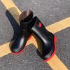 Wholesale Factory Men Anti-slip Waterproof Fashion Rain Shoes Rain Boots