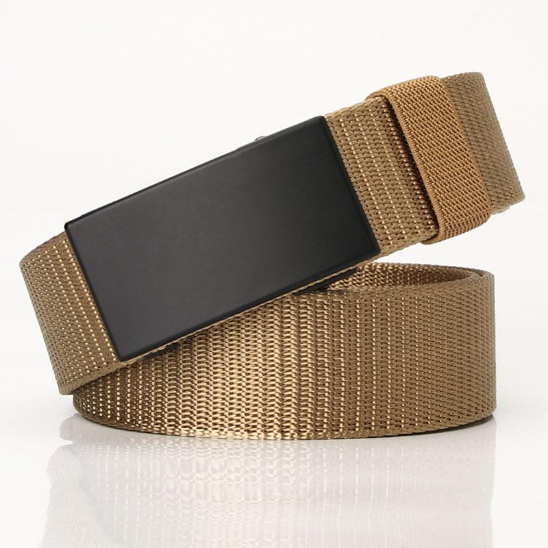 Nylon Canvas Belt, Toothless Automatic Buckle Belt Outdoor Sports Leisure Business Belt, Belt