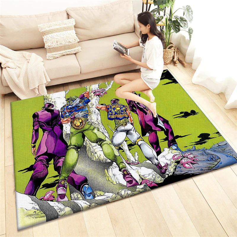 JoJo HD Printed Carpet Living Room Home Decor Sofa Table Rug Anti Slip Chair Cushion Lounge Mat Picnic Camping Art