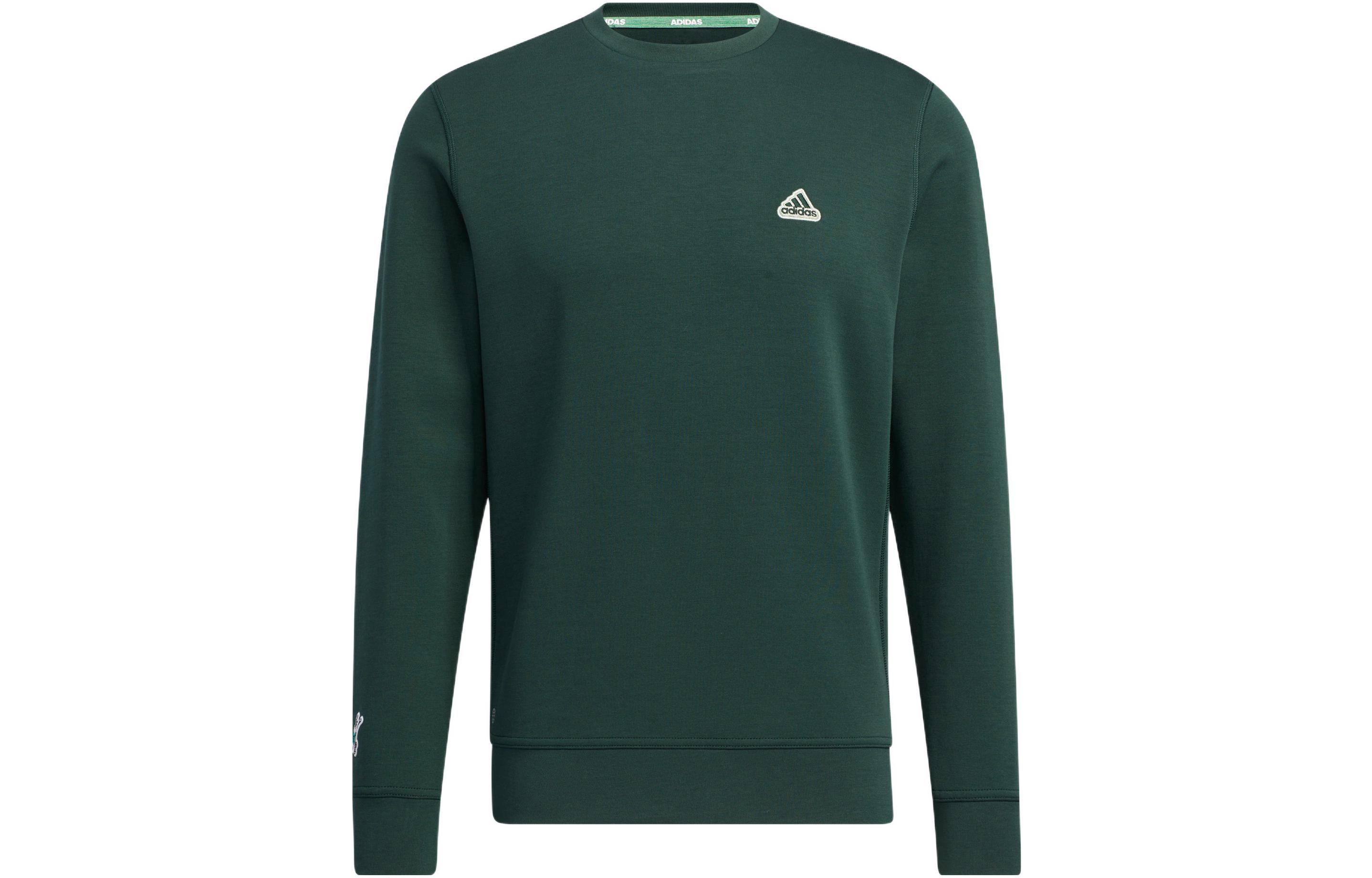 Adidas Sweatshirts Men s Green Crew Neck Moderate Regular HG5784 M