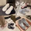 Wedge Heel Transparent Slippers Women's 2025 New Thick-soled Muffin Cool Slippers Women's Summer Wear Fashion Internet Celebrity High Heels