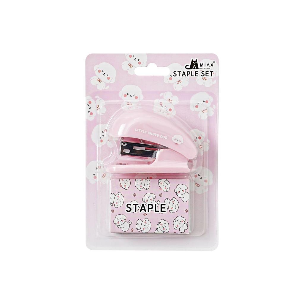 Compact Cute Student Stapler Set - Small Size for Test Papers and Office Supplies