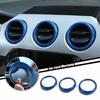 Console Air Conditioner Vent Outlet Trim Cover Ring for Ford Mustang 2015+Blue