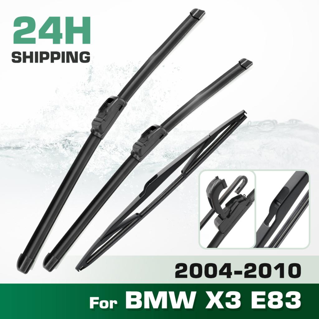 For BMW X3 E83 2004-2010 2005 2006 2007 2008 2009 Wiper Front&Rear Wiper Blades Windshield Windscreen Window Brushes 22"+20"+14