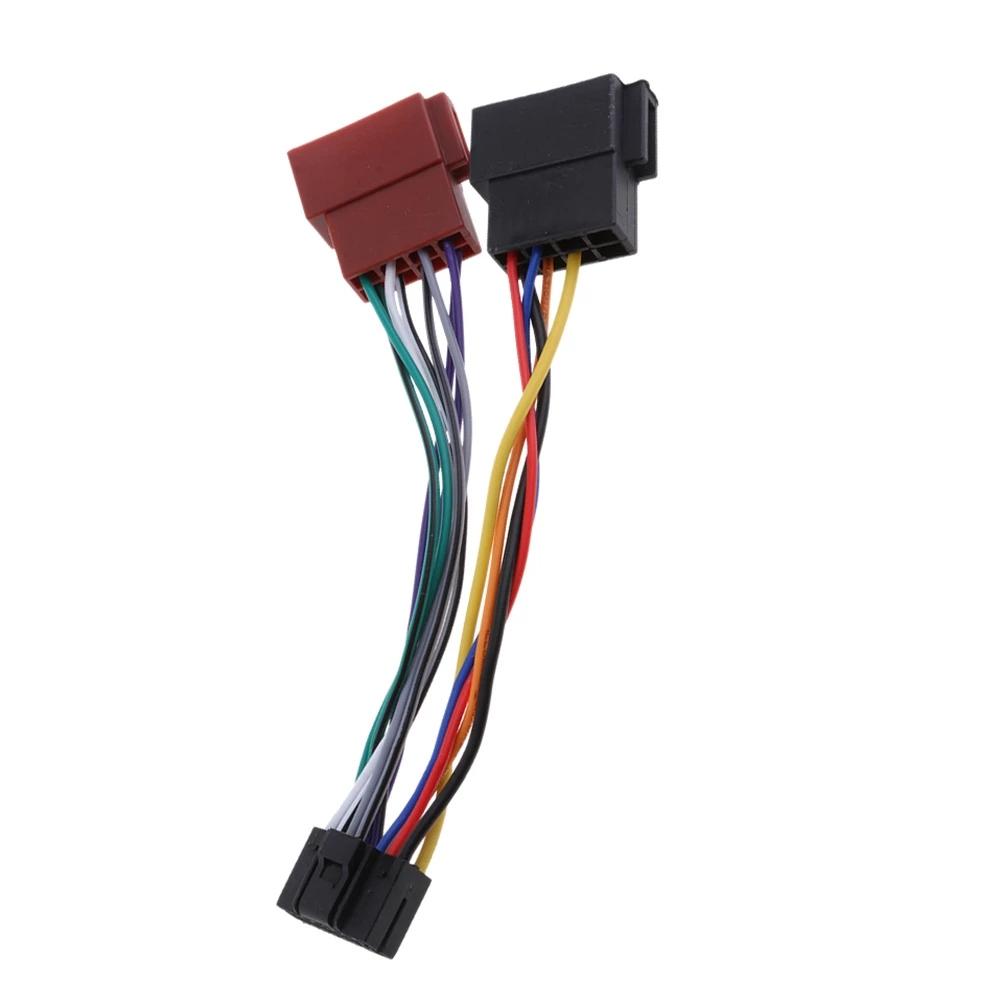 16 Pin ISO Wiring Harness Connector Adaptor Car Stereo Radio For Kenwood Auto Radio Audio Converter Accessories