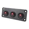 Multifunctional Space Saving 20A 12V Red LED Toggle Switch Panel for Car Truck Motorhomes and Marine Electrical Systems