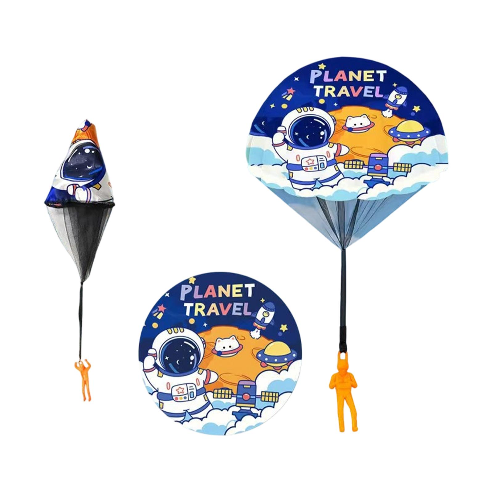 

Outdoor Kids Parachute Toy Hand Throw Flying Disc Park Game Fun Activity for Children Lightweight Durable Design Easy to Use One Size