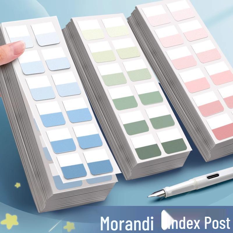 Morandi Color Index & Label Stickers - Reusable Sticky Notes for Card Exchange