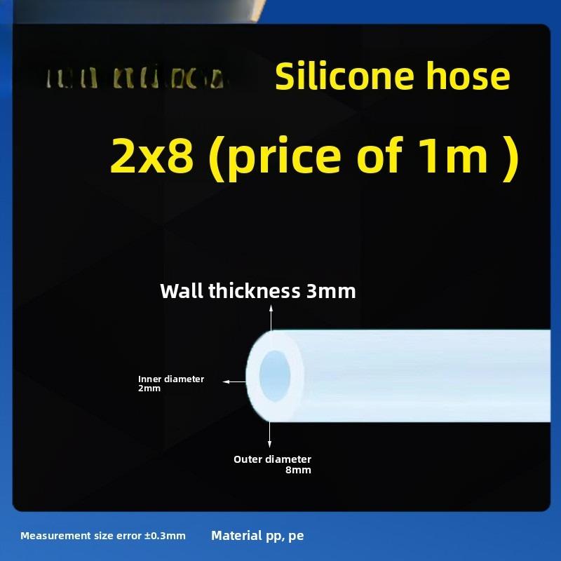 1M Food Grade Transparent Silicone Rubber Hose ID1 2 3 4 5 6 7 8 9 10mm OD Flexible Nontoxic Silicone Tube Clear soft