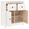 Vidaxl Armario, Blanco, 70x35x80 Cm, Madera Maciza de Pino