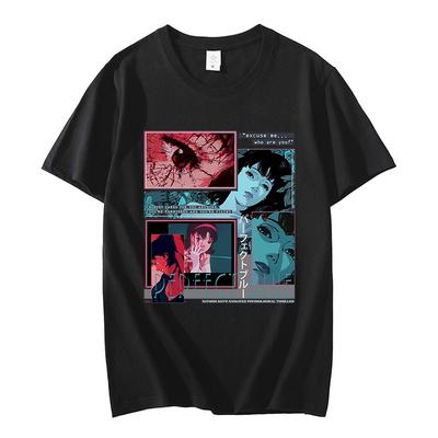 Gorące Anime Perfect Blue Girl Nadruk Graficzny T-shirt Unisex WoUnisex's Ubrania Gotyckie T-shirty Letni Krótki Rękaw Oversize T-shirt