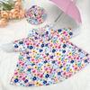 Floral Pattern Porch Dress Set for Geese Includes Dress Hat and Umbrella Suitable for Outdoor Use and Display Purposes Only