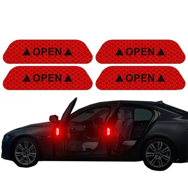 Autocolant reflectorizant de noapte pentru ușa mașinii Deschidere de siguranță Avertizare Bandă reflector Decal Accesorii pentru mașină pentru exterior Reflector interior