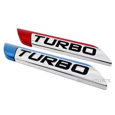 Emblém Kovové doplňky Dekorace pro TURBO Logo Samolepka Odznak Obtisk na auto