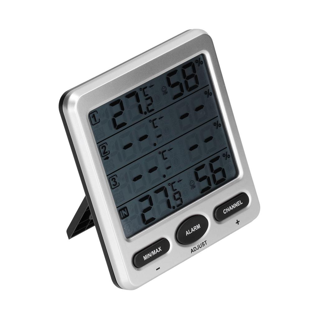Humidity Temperature Meter LCD Digital Thermometer Hygrometer with 3 Remote Sensors TSWS10