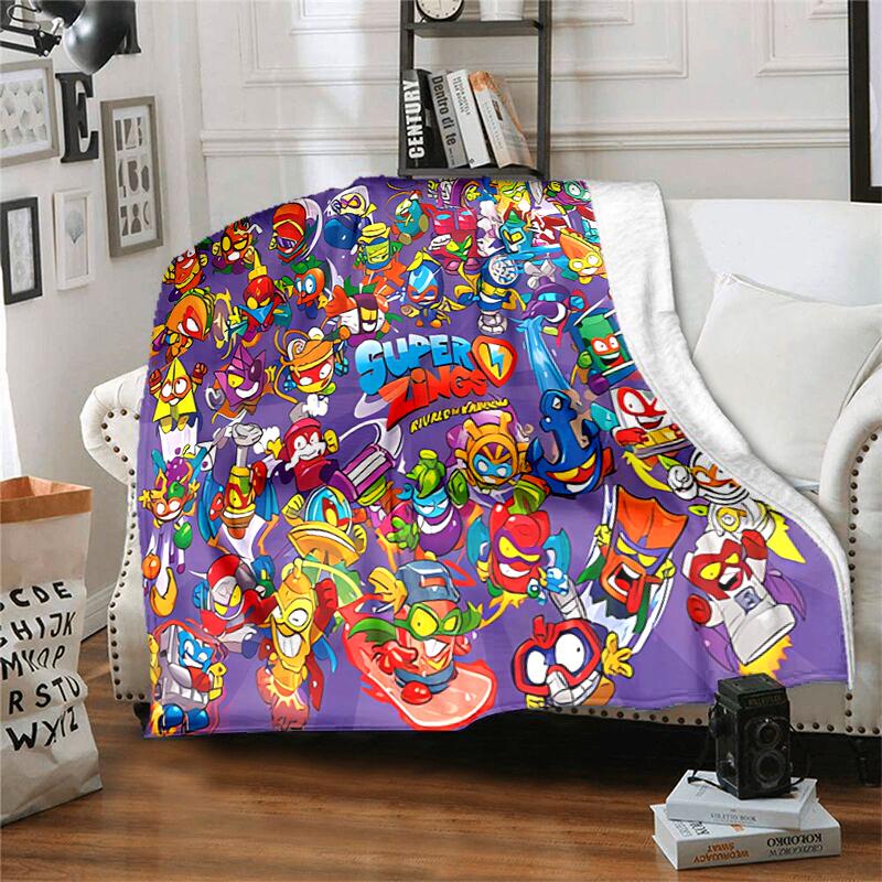1pc Blanket Superthings Print Design, Lightweight Blanket for Sofa, Bed- Soft &Warm, Gift for All Seasons like Christmas, Halloween