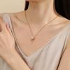 ZAKOL Exquisite Rotating Sunflower Zirconia Flower Pendant Necklace Fashion Plant Flowers Gold Color Chain Choker Necklace Gift