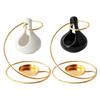 Shelf Display Oil Lamp Piece with Round Base and Open Cup for Living Room Bedroom Study Accent Use Display Shelf