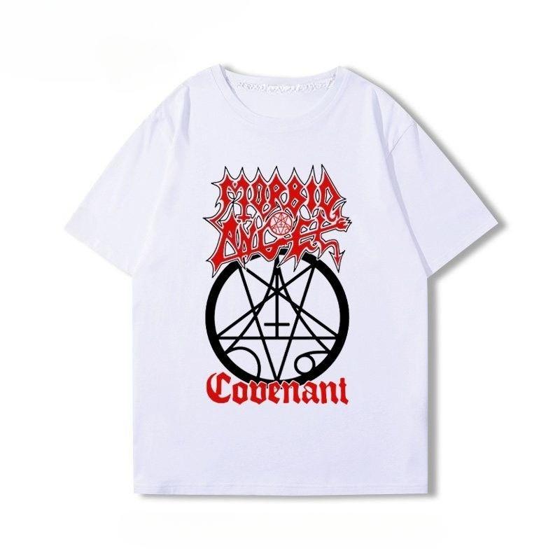 

Pathological Angel Heavy Metal Band ShortSleeved TShirt for Men and Women HipHop American Retro HalfSleeved Trendy S разноцветный