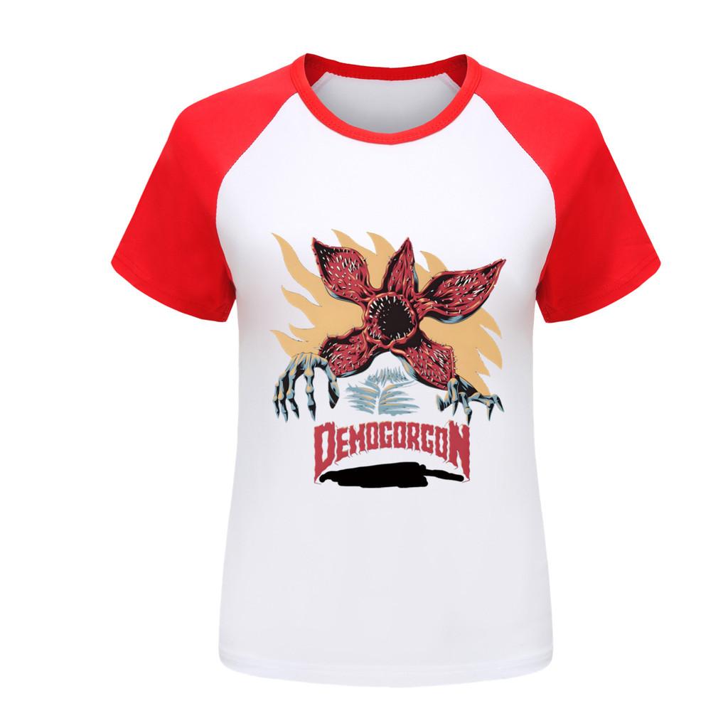 Dětské tričko s potiskem Demogorgona a raglánovými rukávy