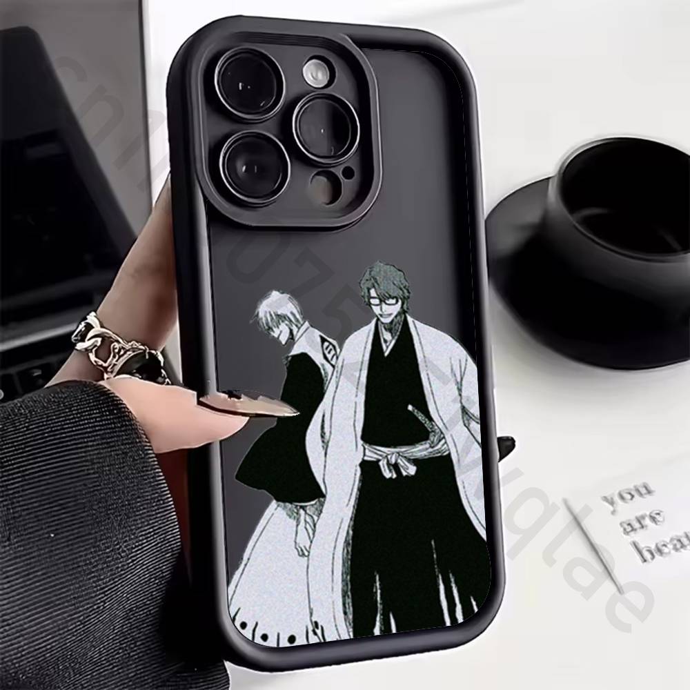 Anime A-Aizen S-Sousuke Silicone Case For iPhone 13 11 15 17 12 14 16 Pro Max 17 Air Plus SE Shockproof Soft Protective Cover