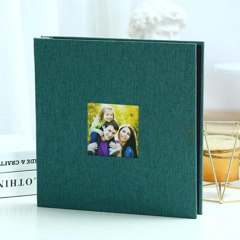 High Quality Linen Side Self-adhesive Film Family Album DIY Pasting Manual Stamp Exquisite Gift for Children