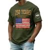Men's Short Sleeve Crew Neck T-Shirt 250th Anniversary Independence Day Print Casual Comfortable Fit Summer Wear