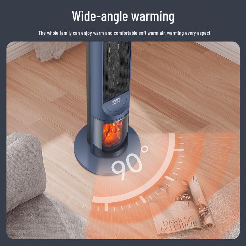 Yangtze PTC Keramikheizung mit 3 Geschwindigkeitsstufen und 3D-Flammeneffekt