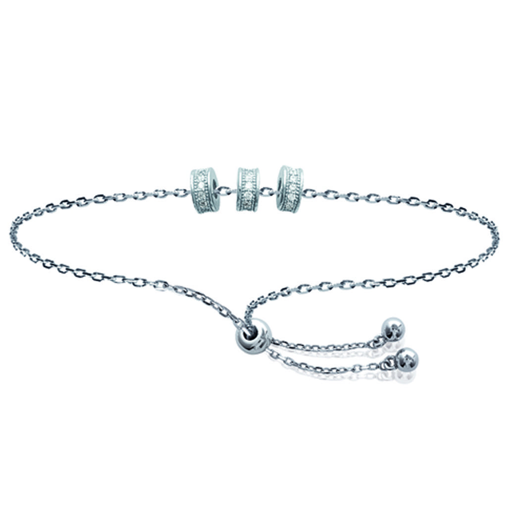 Les Trésors De Lily [N0000] - Silver Bracelet 'Sissi' Silver White (rhodium-plated) - 5x2 Mm