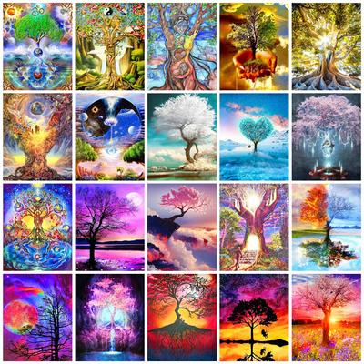 Diamond Painting Kit Tree Landscape Full Square/round Embroidery Mosaic Fantasy Landscape Home Decor
