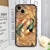 Luxuriöse goldene Koi-Fisch-Muster-Stoßfeste Handyhülle für iPhone 17 16 Pro Max 15 14 13 12 11 XS MAX X XR 7 8 Plus Rückabdeckung