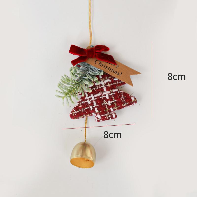 Christmas Bell Hanging Decoration Doorbell Christmas Party Hanging Decoration Creative Glitter Christmas Tree Keychain Pendent