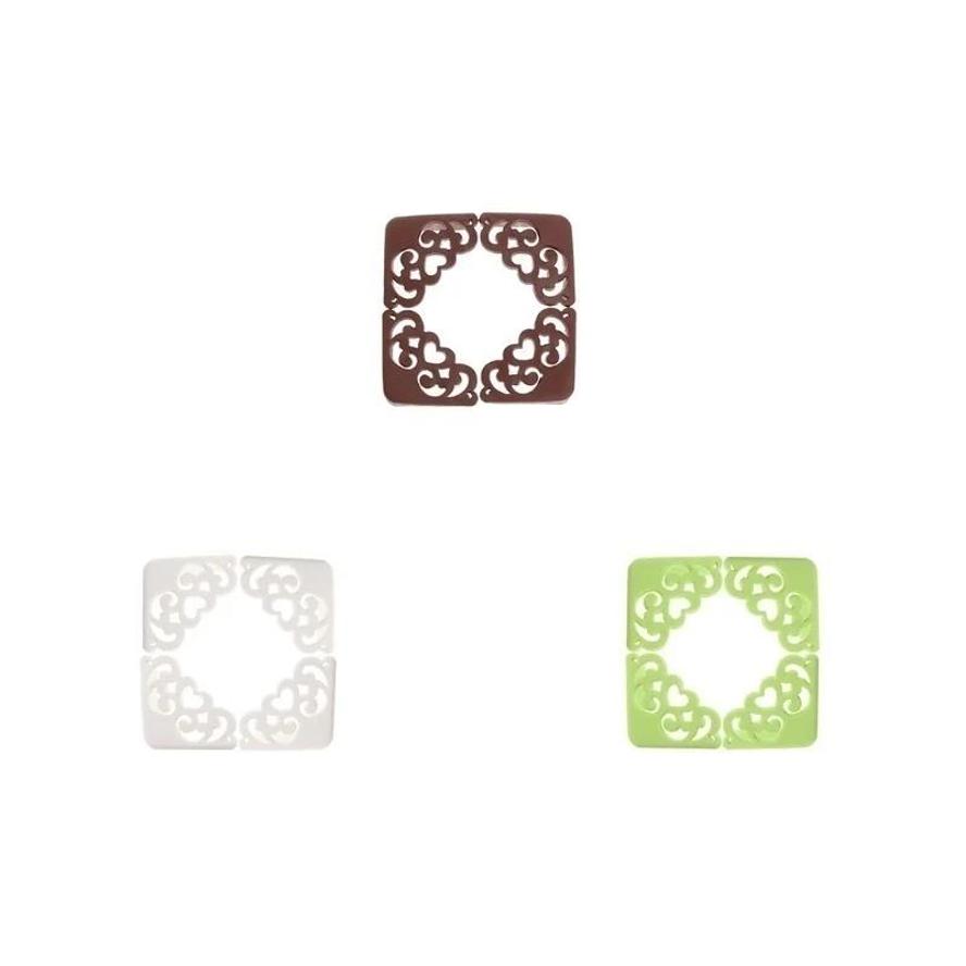4 Pcs Hollow Flower Safety Corner Protector Desk Table Bumper Edge Guard Cushion Wood Furniture Decoration