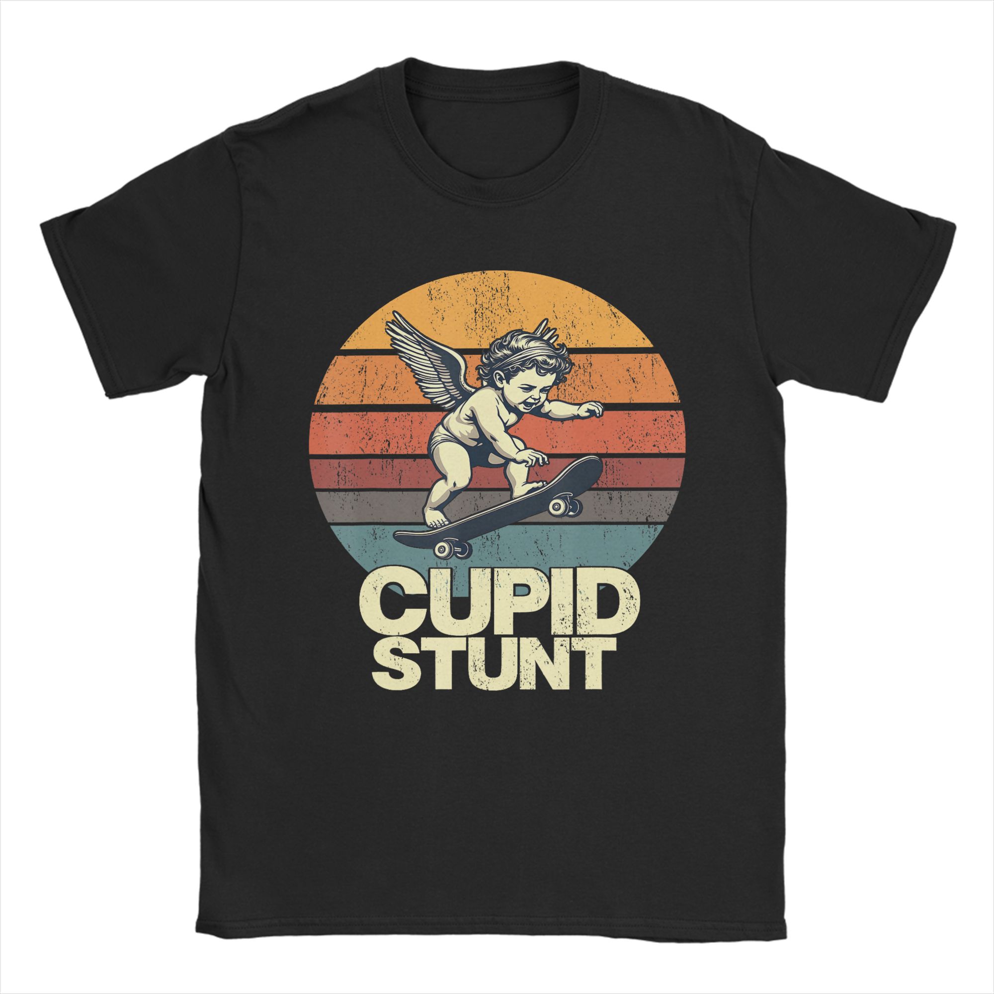 Mens TShirt Cupid Stunt Funny Sarcastic  Leisure Cotton Tees Short Sleeve  T Shirts O Neck Clothes Adult S