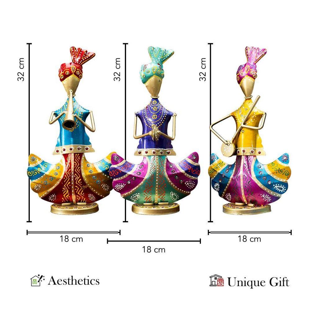 Nostrae Metal Show Pieces for Home Decor | Gift Items for Showcase or TV Unit Decoration | Statue or Figurines or Artifacts for Table or Living Room