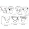 Metal Chain Tassel Chain Pin Butterfly Design Lapel Pin Chain Pendant Brooches  Wedding Party
