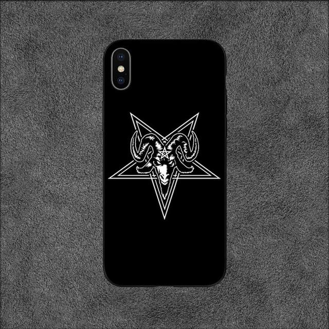 

Pentagram 666 Demonic Satanic Phone Case For Iphone 11 12 Mini 13 14 Pro Xs Max X 8 7 6s Plus Se Xr Shell iPhone12PROMAX
