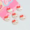 Cartoon Resin Fridge Magnets 6pcs Set with Transparent and Solid Cat Head Designs Decorative Refrigerator Magnets for Home Office