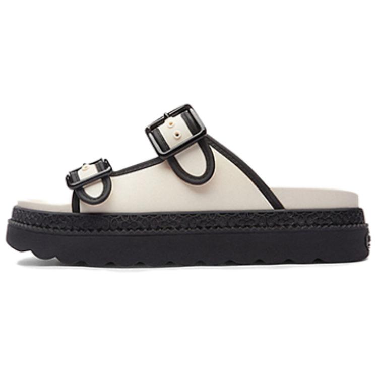 

Женские шлепанцы на толстой подошве Coach, обувь, мелово-белый CR875-MQV 37.5