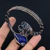 Blue Sapphire Bangle, Handmade Gemstone Bangle, 999 Copper Wire Wrapped Antique Jewelry, For Engagement Gift