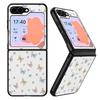 Luxury Butterfly Print Case For Samsung Z Flip 8 7 6 5 Luxury Leather Skin Hard Folding Phone Cover For Galaxy Z Flip8 Flip7 Flip6