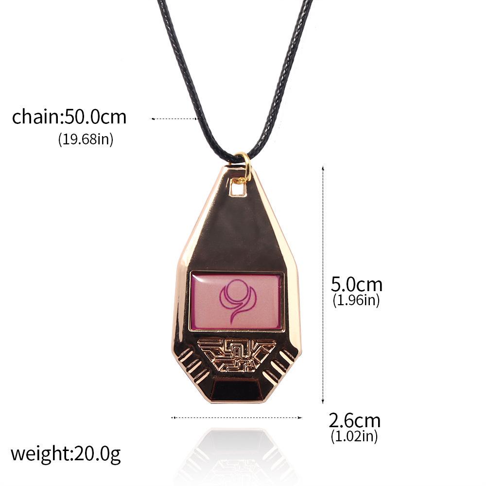 Digimon Anime Pendant Necklace - Holy Plan Wisdom, Courage, Friendship, Hope Badge Alloy