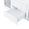 Hochglanz-Couchtisch, mit per mobiler App steuerbaren LED-Leuchten, Wohnzimmertisch mit Schrank, Sofatisch , Beistelltisch,100×50×40cm