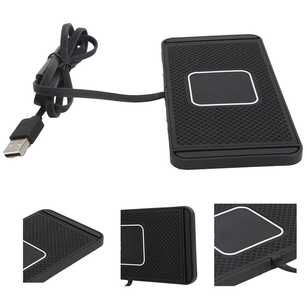 15W Fast Wireless Car Charger Qi Charging Pad NonSlip Wireless Phone Charger Pad
