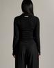 Kulsiseu Cs Drape Wrap Shirts-068 (Black)