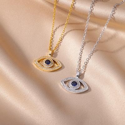 Stainless Steel Evil Eyes Pendant Necklace For Womens Jewelry Clavicle Chains Necklaces Gifts Party Dropshipping