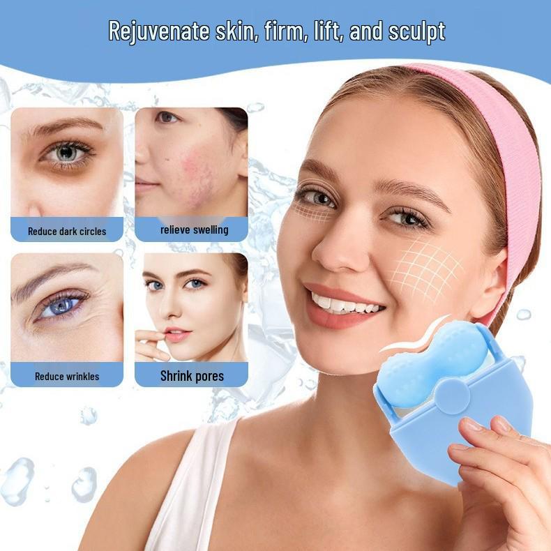 Dual-Head Ice Roller & Gel Cold Compress Massager