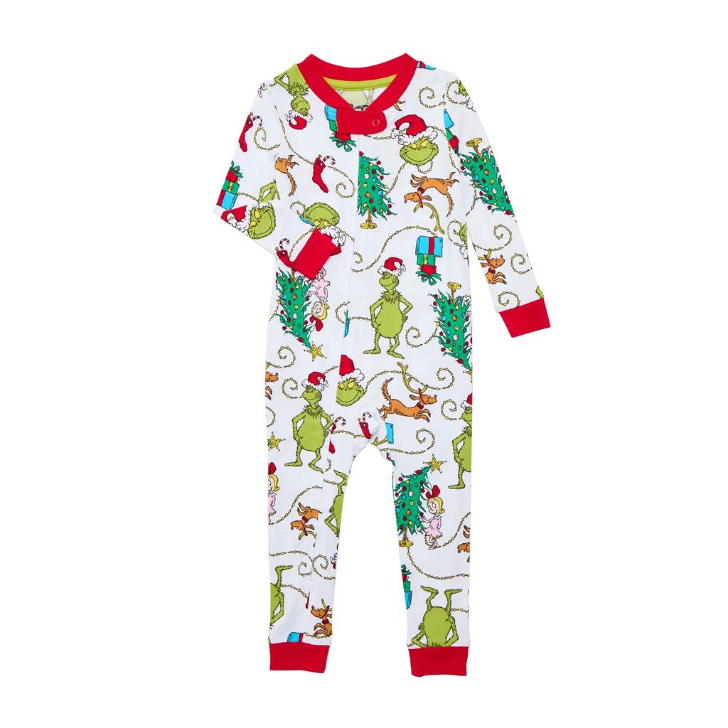 Christmas Print Cute Family Set Pajamas, Home Clothes, Family Set Long Sleeve Top Pants Set