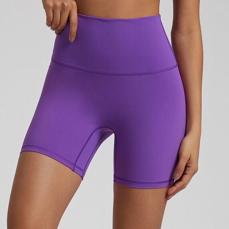 Exported Breathable Tight-Fitting Yoga Shorts with a High Waist, Elastic Peach Butt Lift, and Three-Quarter Length for Fitness